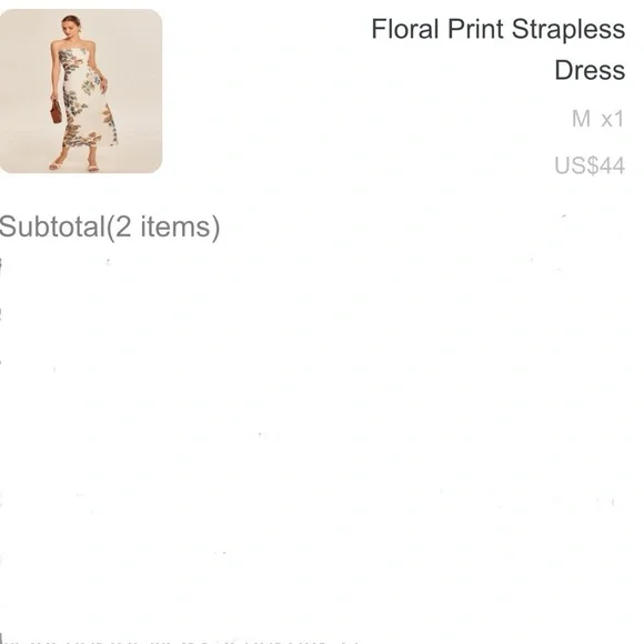 NWT🤎Gorgeous Floral Strapless Dress - Picture 10 of 13